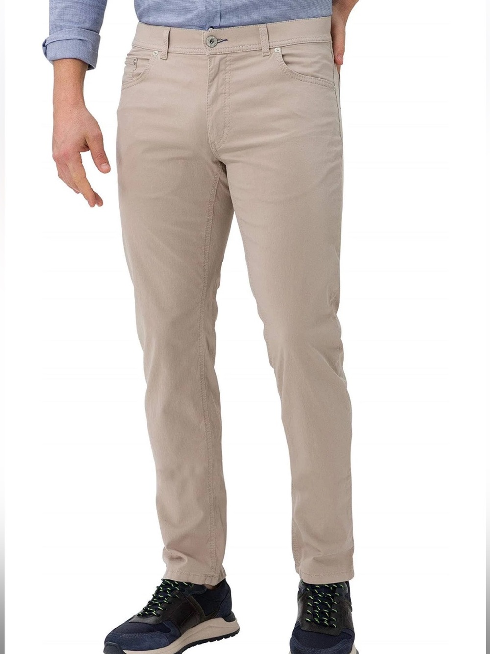 Brax Cooper Fancy Regular Fit Five-Pocket Pants Chinos Beige